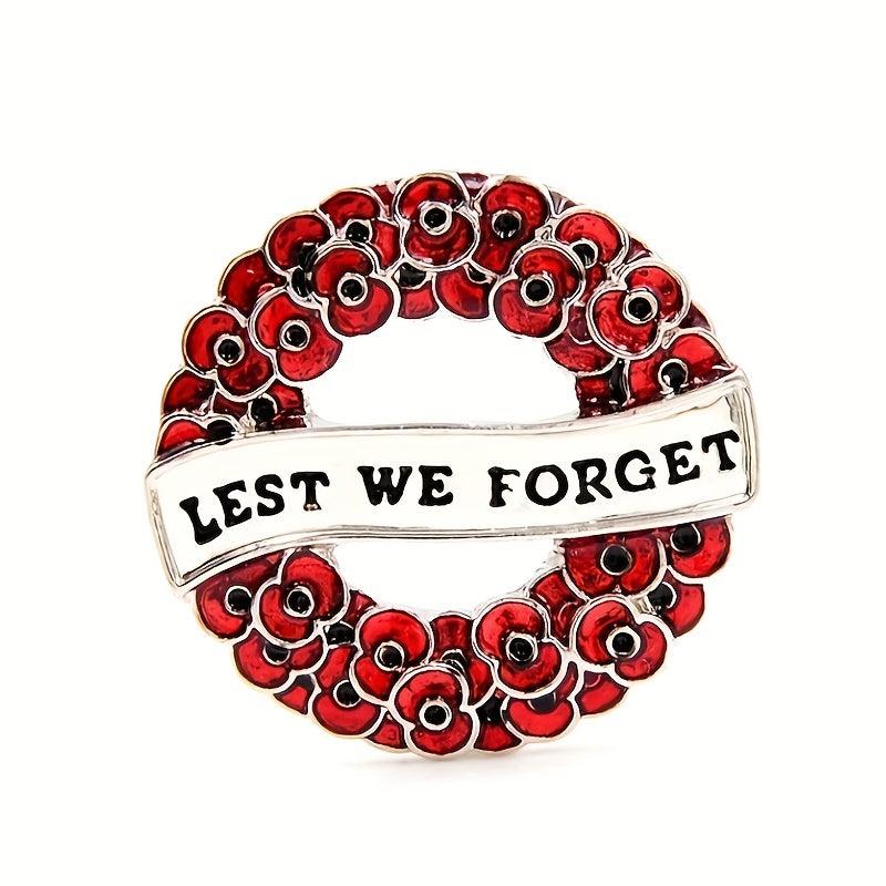 Classic Poppy Shape Brooch For Men Charm Banquet Wear Jewelry