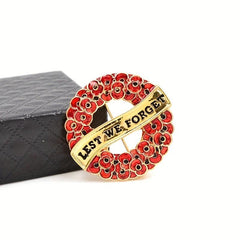 Classic Poppy Shape Brooch For Men Charm Banquet Wear Jewelry