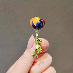 Colorful Balloon Frog Brooch Pin for Men