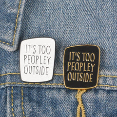 Men's Alloy Brooch for Introverted Crowd Social Phobia - No Touching
