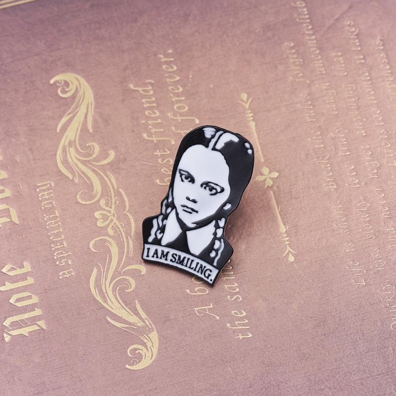 The Addams Family Brooch Vintage Metal I AM SMILING