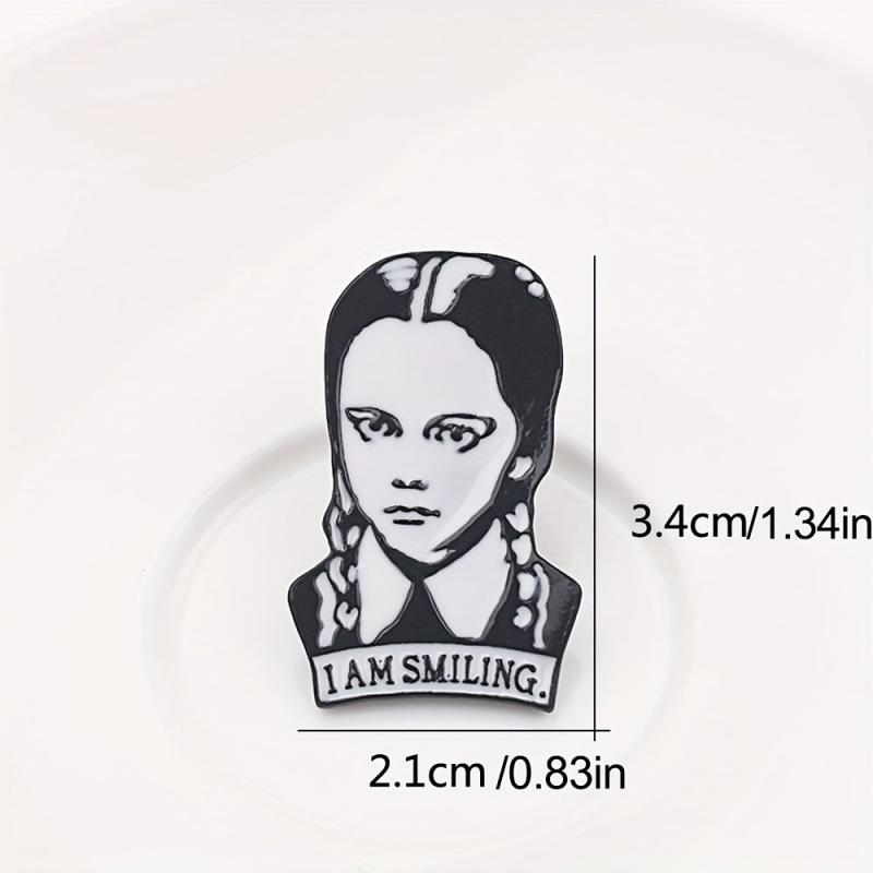 The Addams Family Brooch Vintage Metal I AM SMILING