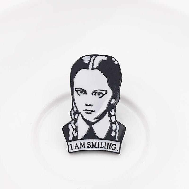 The Addams Family Brooch Vintage Metal I AM SMILING