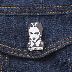 The Addams Family Brooch Vintage Metal I AM SMILING