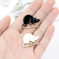 Cute Cat and Mouse Brooch Anime Pin