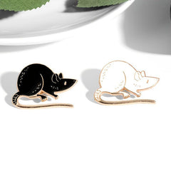 Cute Cat and Mouse Brooch Anime Pin