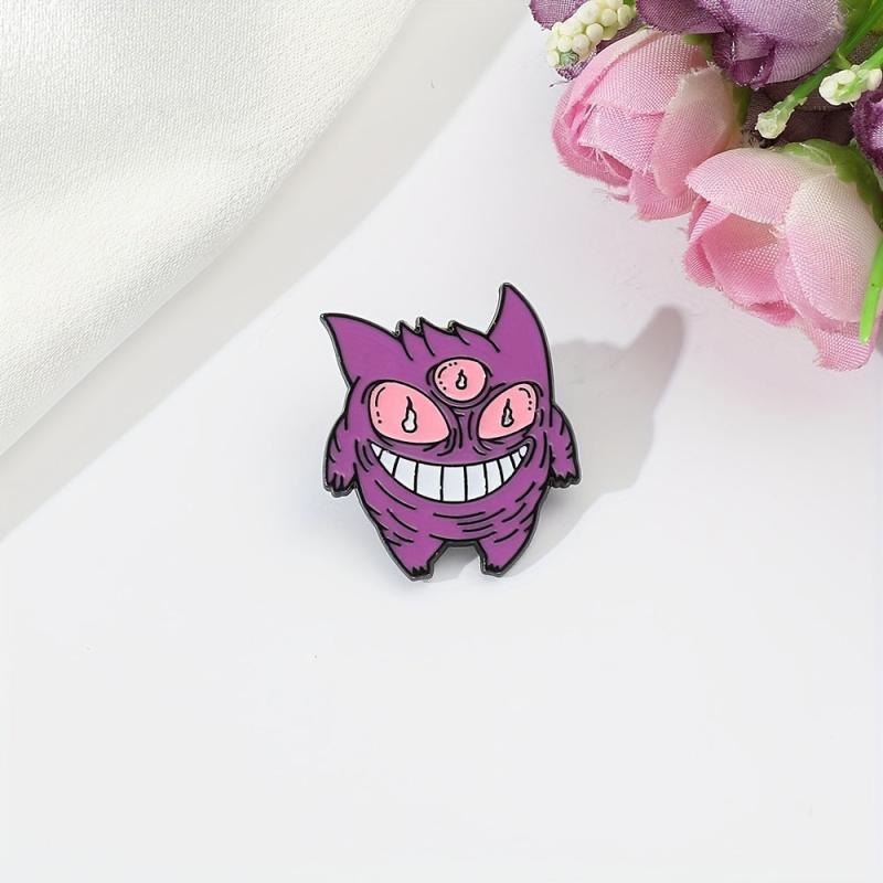 Funny Three Eyed Monster Enamel Pin For Men