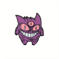 Funny Three Eyed Monster Enamel Pin For Men