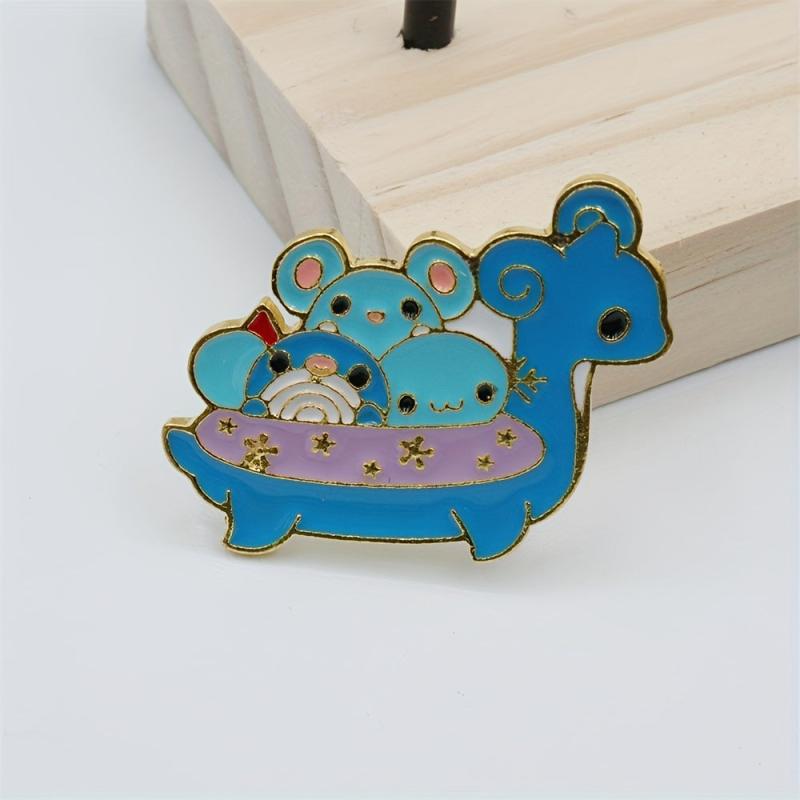 1pc Cartoon Alloy Brooch Animal Pin for Bag Pencil Case Personality Accessories