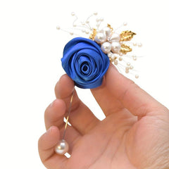 Men's Rose Brooch Wedding Flower Pin Prom