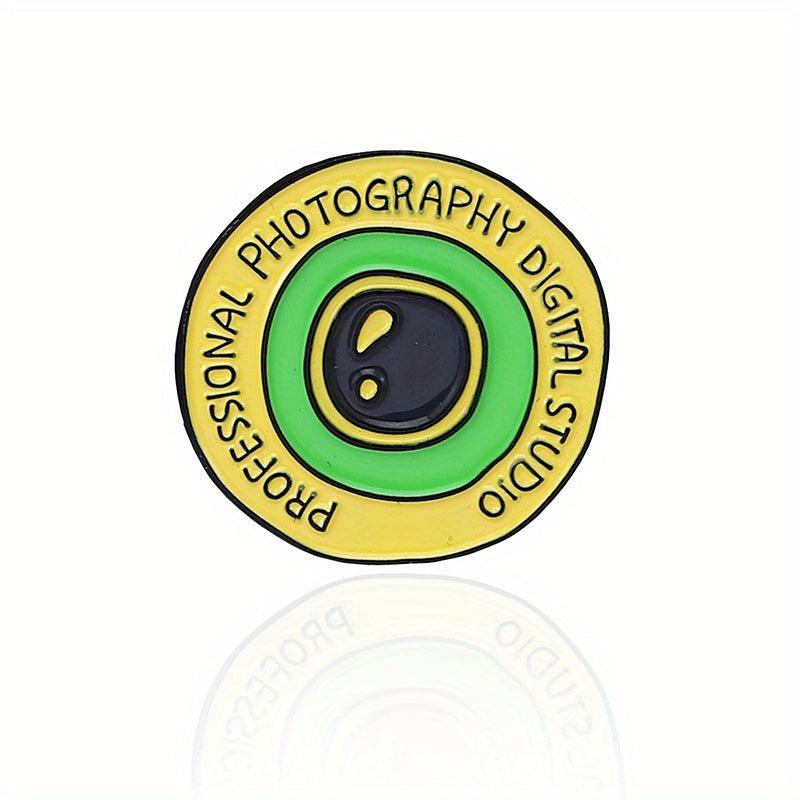 Film Camera Lens Photo Decorative Brooch For Men