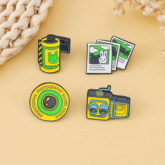 Film Camera Lens Photo Decorative Brooch For Men