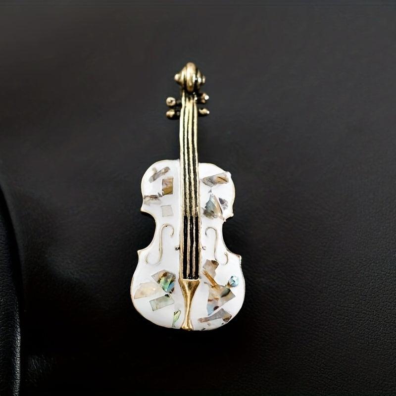 Men's Violin Shell Brooch Jewelry