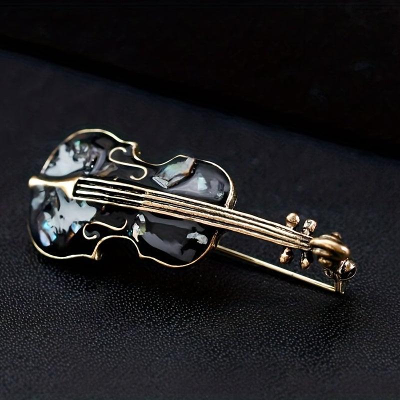 Men's Violin Shell Brooch Jewelry
