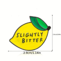 Fruit Lemon Creative Jewelry Brooch for Men