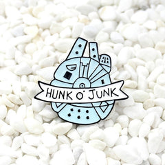 Funny HUNK O' JUNK Hand-lettered Brooch