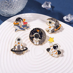 Art Enamel Lapel Pin Set Funny Cartoon Enamel Brooch Pin Pack