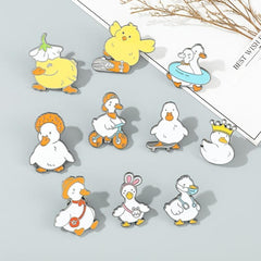 Duck Flat Billed Pin Cartoon Yellow Duck All Sports Series Metal Pin