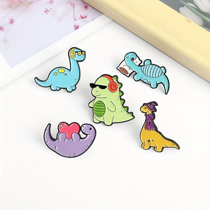 Dino Enamel Pins Animal Brooches for Kids Backpack
