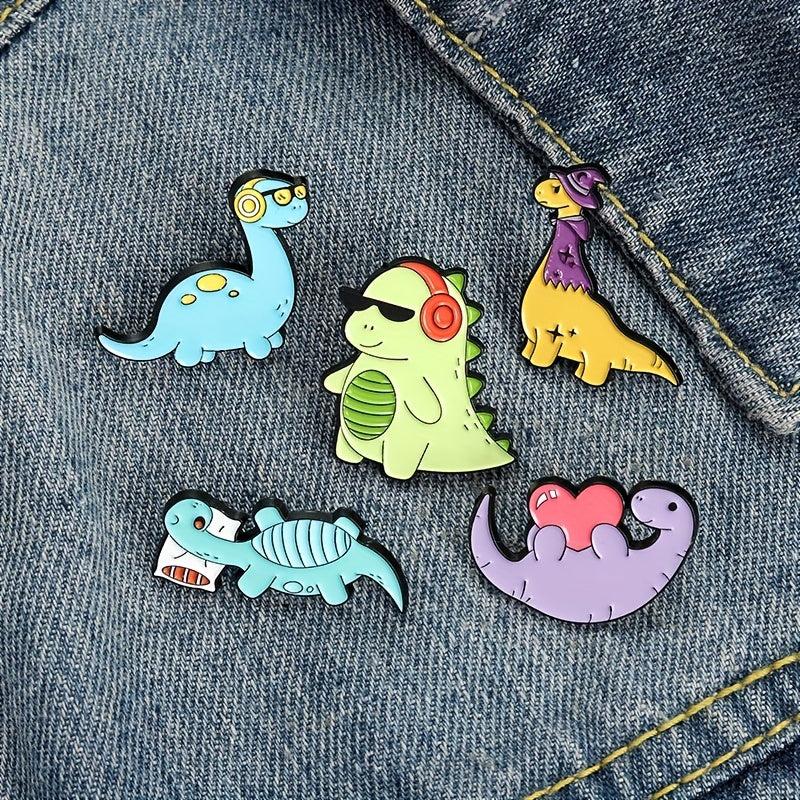 Dino Enamel Pins Animal Brooches for Kids Backpack