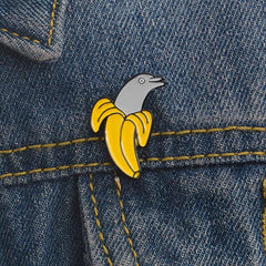 Cartoon Banana Brooch Pin Funny Fruit Lapel Badge Jewelry