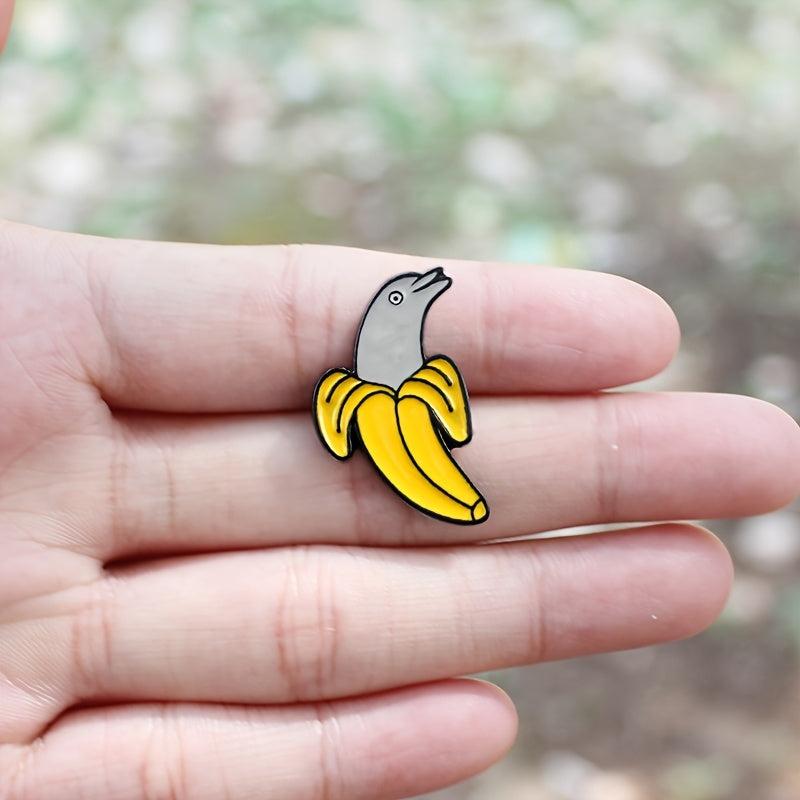 Cartoon Banana Brooch Pin Funny Fruit Lapel Badge Jewelry