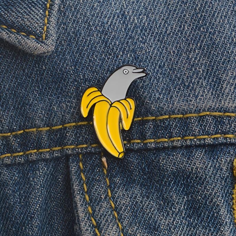 Cartoon Banana Brooch Pin Funny Fruit Lapel Badge Jewelry