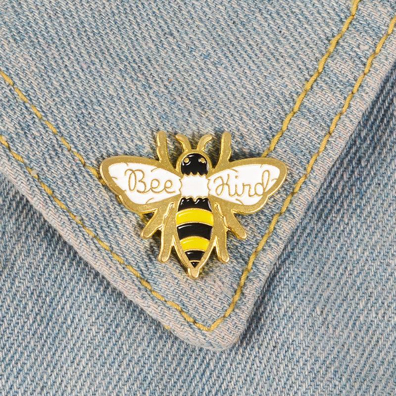 Cartoon Bee Pin Enamel Bee Oil Drop Brooch