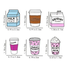 CRYBABY TEARS Milk Tea Brooch with Ice Cream Cup Design