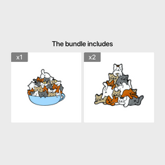 Cat in Bowl Brooch Pin - Playful Kitten Jewelry Accessory