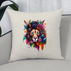 Colorful Lion DIY Patches Iron On Sublimation Stickers Heat Press Decals Sublima