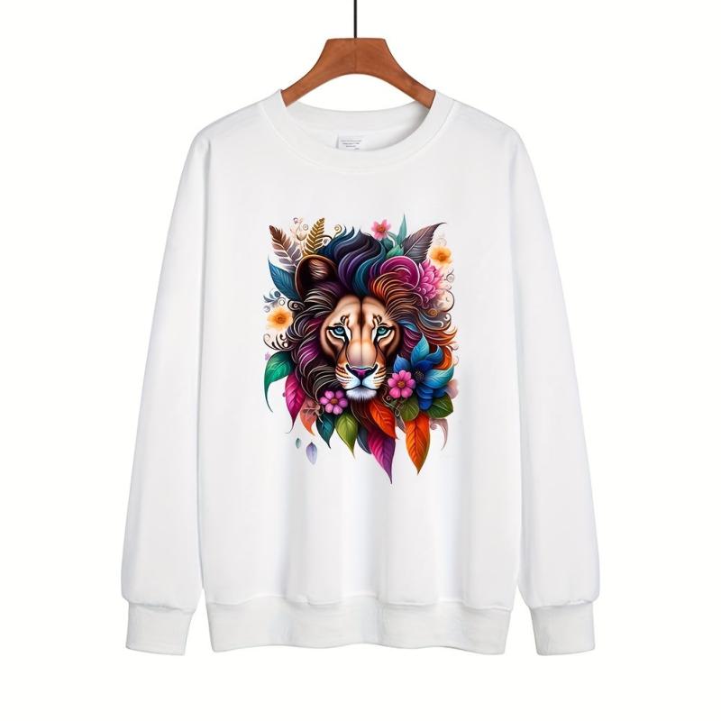 Colorful Lion DIY Patches Iron On Sublimation Stickers Heat Press Decals Sublima