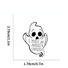Halloween Ghost Drop Oil Alloy Brooch