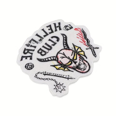 2pcs Monster Shape Embroidered Patch Cloth Patches
