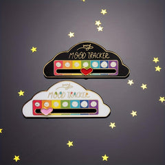 Rotating Rainbow Emotions Enamel Pins Social Mood Tracker Brooch