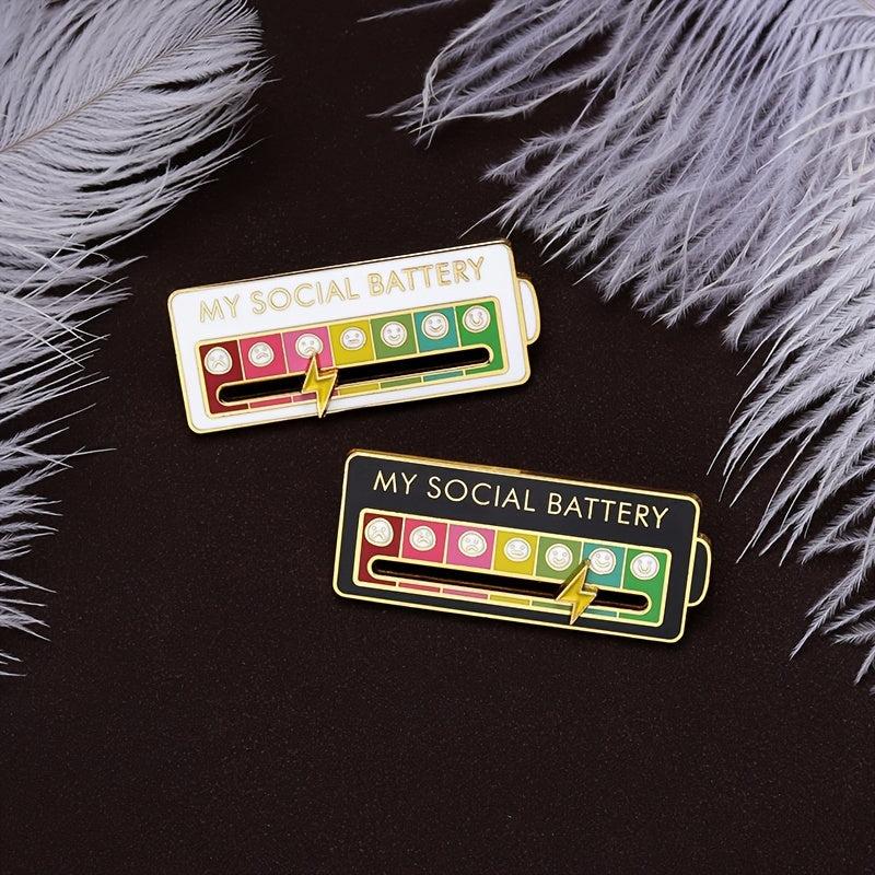 Rotating Rainbow Emotions Enamel Pins Social Mood Tracker Brooch