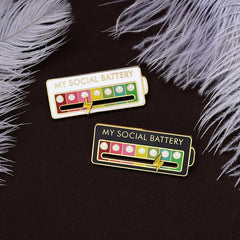 Rotating Rainbow Emotions Enamel Pins Social Mood Tracker Brooch