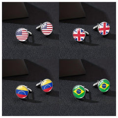 Men's Flag Pattern Cufflinks Shirt Cufflinks