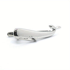 Silver Whale Tie Clip for Men's Wedding Business