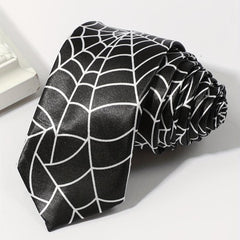 Men's Necktie Spider Web Leopard Pattern Necktie Business Wedding Party
