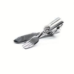 Silver Fork Tie Clip Men's Business Casual Decorative Accessory