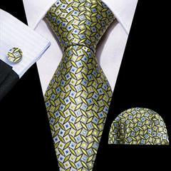 Men's Tie, Handkerchief, Cufflinks Set for Wedding Party