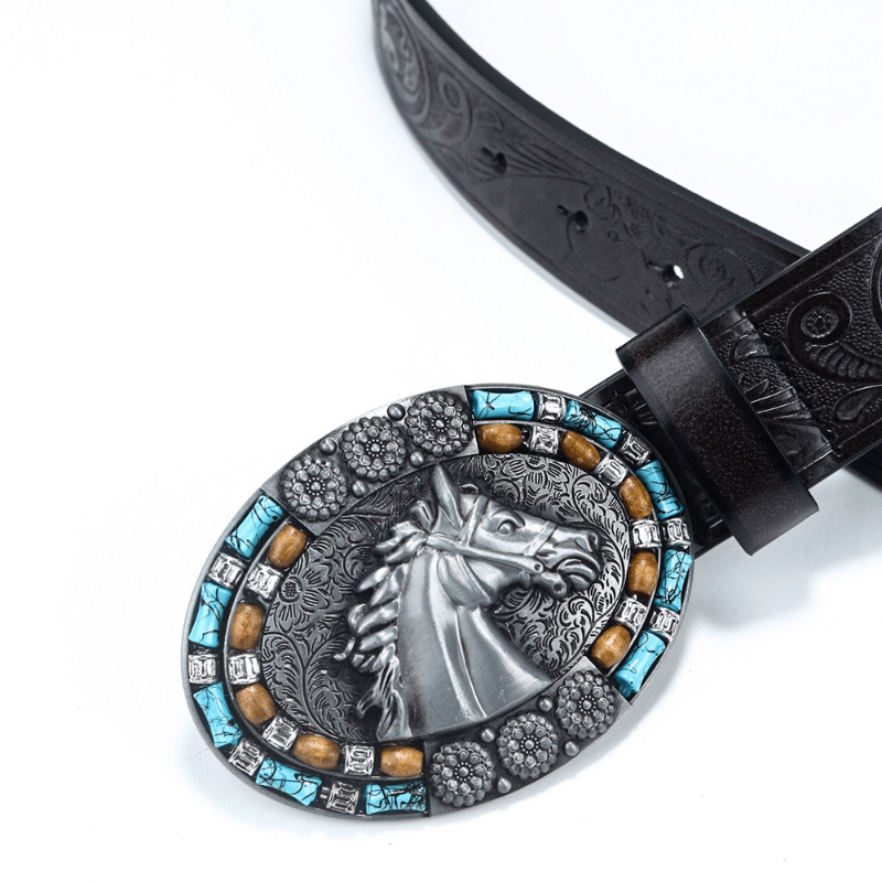 Alloy Horse Head Belt Buckle Western Cowboy Style Hot Selling