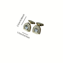 Men's Rhinestone Arch Cufflinks