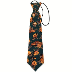 Casual Travel Vacation Short Small Tie Hand Knotted Suit Retro Dark Green Yellow