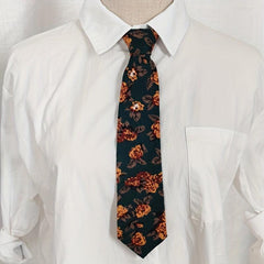 Casual Travel Vacation Short Small Tie Hand Knotted Suit Retro Dark Green Yellow