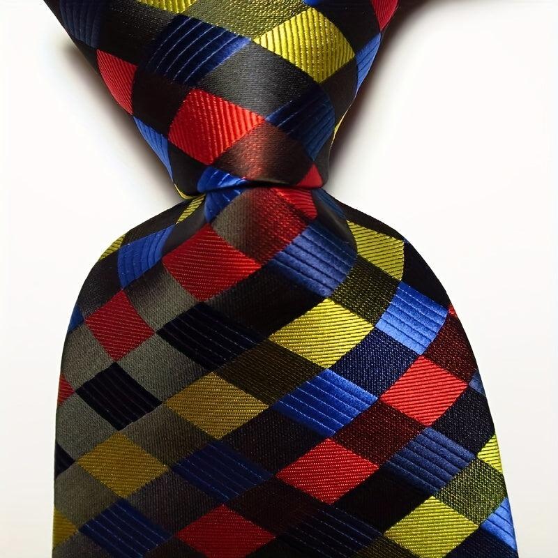 Men's Plaid Jacquard Woven Necktie