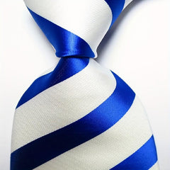 Striped Tie Men's Necktie Set Green JACQUARD WOVEN Men's Tie Necktie