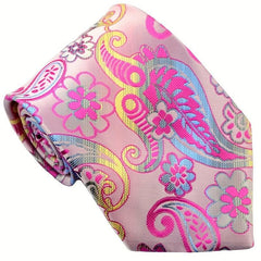 Men's Golden Floral Necktie Classic Print