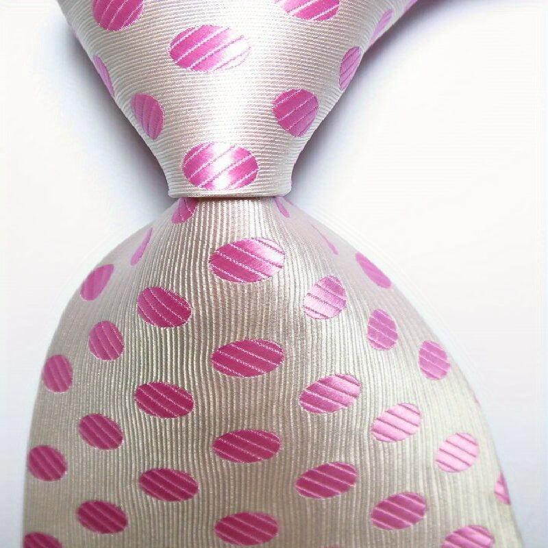 Men's Dot Tie Polyester Woven Necktie